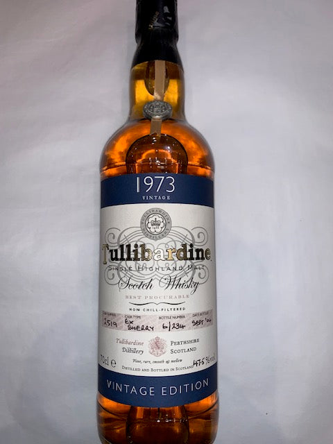 Tullibardine 1973 Vintage Highland Single Malt 47.5% Abv – Wine Raks