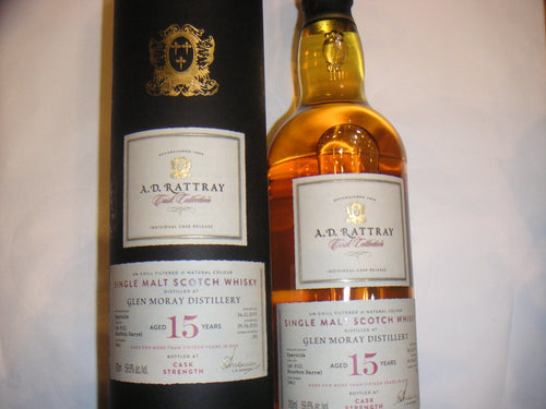 Glen Moray 15YO Cask Strength Single Malt, 70cl AD Rattray