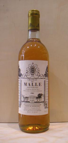 Chateau de Malle 1981 Sauternes