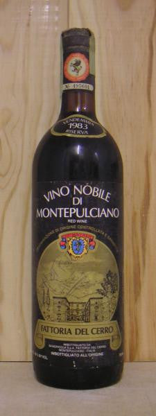 Vino Noble di Montepulciano Riserva 1983 Fatt. del Cerro