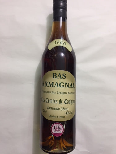 Bas Armagnac 1968 Vintage 70cl Comtes Cadignan