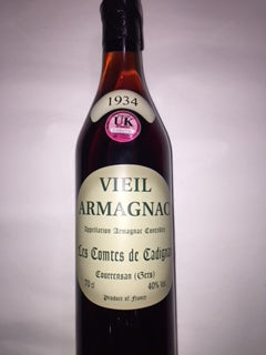 Bas Armagnac 1934 Vintage  70cl Comtes Cadignan