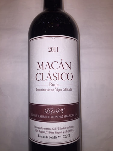 Macan Classico 2011 Rioja 75cl Bodegas Benjamin de Rothschild Vega Sicilia