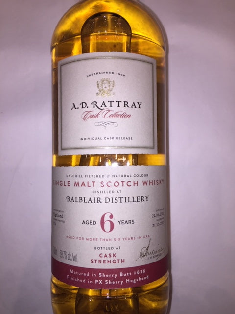 Balblair 6 YO Single Malt whisky 70cl ADRattray