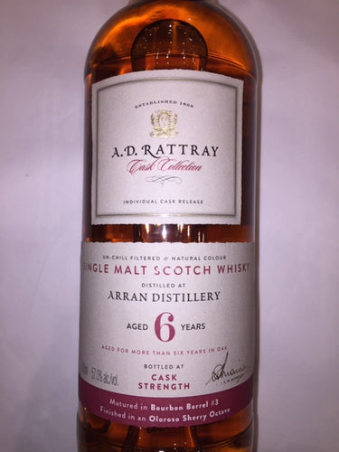 Arran 6 YO Single Cask, Single Malt whisky 70cl ADRattray