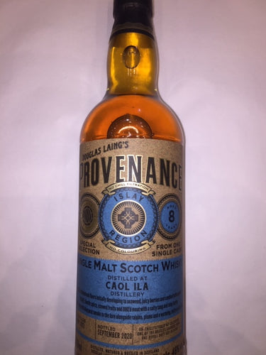 Caol Ila 8 YO Provenance Islay Single Malt. 70cl