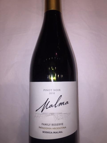 Malma Pinot Noir 2018 Family Reserve, Patagonia