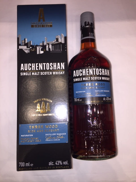 Auchentoshan Three Woods, Lowland Single Malt Scotch Whisky, 70cl