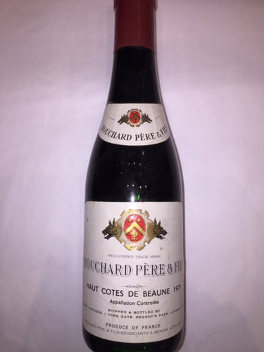 Haut Cotes de Beaune 1971 Bouchard Pere et Fils 37.5cl