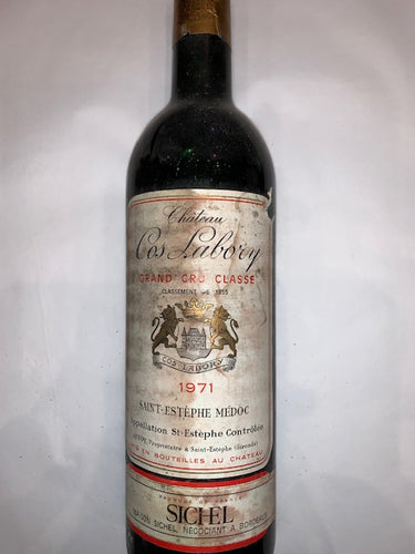 Ch Cos Labory 1971 St. Estephe, 75cl Bordeaux