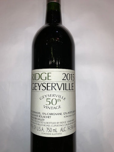 Ridge Geyserville 2015 California, 75cl