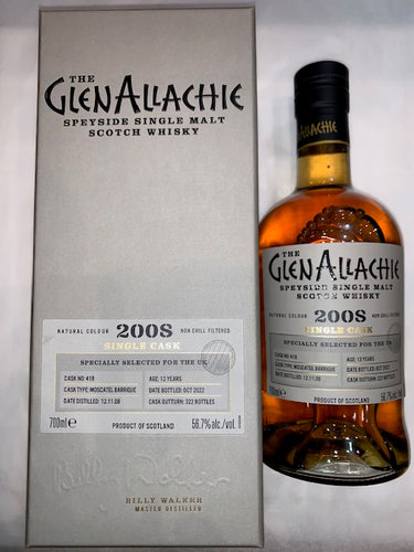 Glenallachie 2008 Moscatel Barique, Cask Strength, 70cl Speyside Single Malt