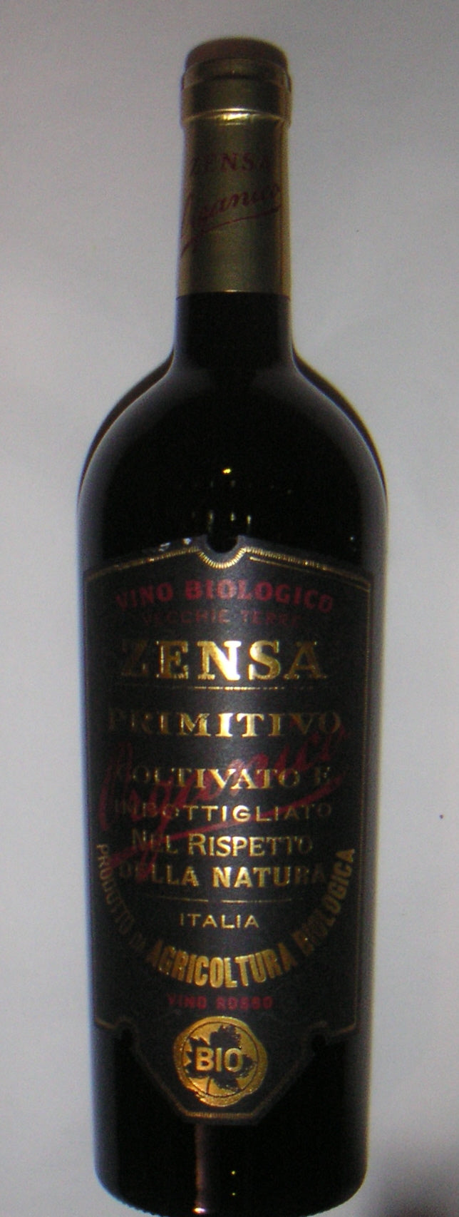 Zensa Primitivo 2020 Bio, Organic Red. Puglia