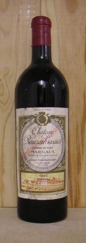 Chateau Rauzan Gassis 1940 Margaux 2eme Cru Classe