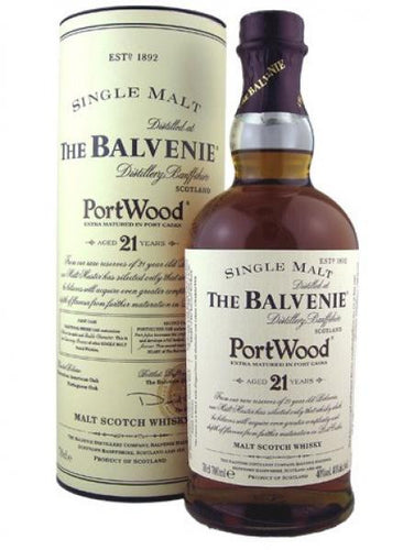 The Balvenie 21 YO Portwood cask single malt whisky